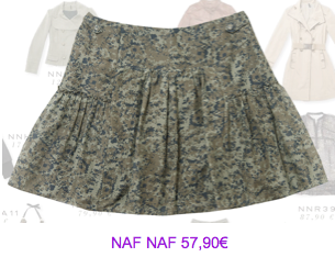 Minifalda camuflaje Naf Naf 2010/2011